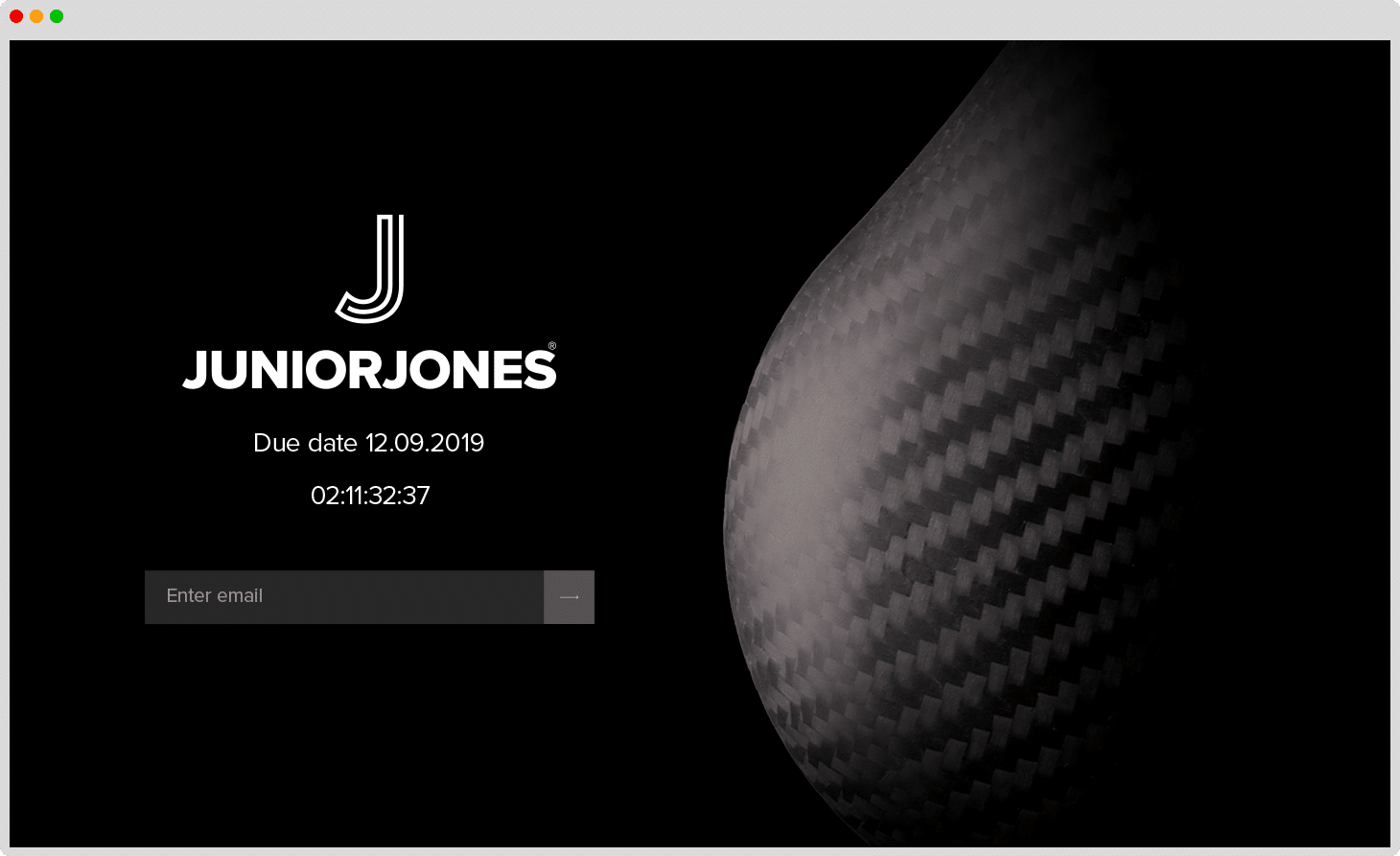 Come the Glorious Day Website Design for JUNIORJONES